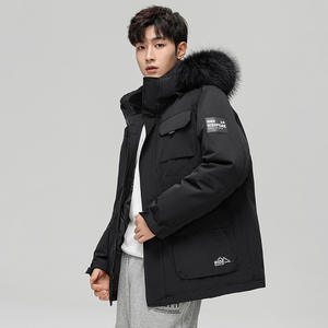 Trench Invernale Sportivo da Uomo Lunghezza Regolare 90% Piumino d'Oca Bianco con Cappuccio Apribile per Montagna e Outdoor - Product Image 4