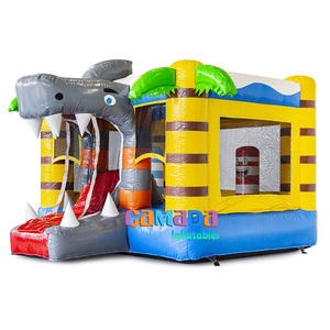 Mini inflable comercial Mini Bounce Party Animal Theme Bounce House Castillo y tobogán Combo para niños - Product Image 1