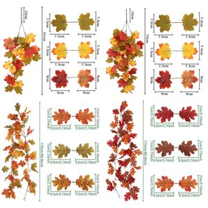 Greenery Artificial Maple <b>Leaves</b> Garland 30cm-190cm Autumn <b>Decor</b> for <b>Wall</b> Wedding Arch - Product Image 5