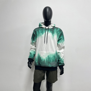 Sweat à capuche pour homme en coton 100% personnalisé, écologique, de luxe, en molleton épais, avec logo brodé, couleur unie, automne - Product Image 1