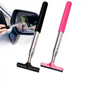 Herramienta portátil para limpiar ventanas de vidrio bajo la lluvia, mango extensible, limpiador de espejos laterales de coche, limpiador telescópico para espejos retrovisores - Product Image 2