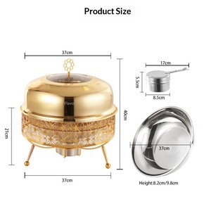 Réchaud à buffet de luxe en acier inoxydable TIANXING 8L doré, hôtel, restaurant, chauffage à l'alcool, isolation, réchaud à buffet pour la restauration - Product Image 3