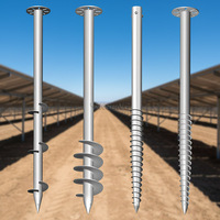 Vis de fondation hélicoïdale en acier galvanisé à chaud pour panneaux solaires, directement de l'usine