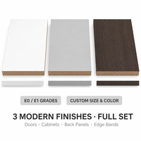 Ensemble complet de panneaux en MDF mélaminé pour placards et armoires modernes, ensemble de panneaux de meubles de couleur assortie