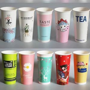 Gobelets en carton jetables de 16 oz avec couvercles en plastique à usage unique pour les marchés latino-américains - Product Image 4