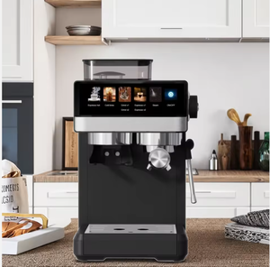 เครื่องชงกาแฟเอสเพรสโซ่กึ่งอัตโนมัติแบบดิจิตอลอัจฉริยะ พร้อมโถใส่นมแบบดิจิตอล หม้อต้มคู่ เมนูสีสันสดใส ความจุ 40 ออนซ์ แรงดัน 20 บาร์ พร้อมเครื่องบดในตัว - Product Image 6