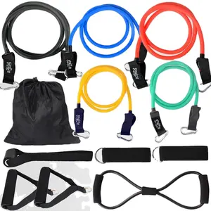 12 Pièces/ensemble Tubes En Latex Bandes de Résistance 150/100 LB De Gymnastique À La Maison de Musculation Corde De Traction Yoga Bande de Tension D'équipement De Forme Physique