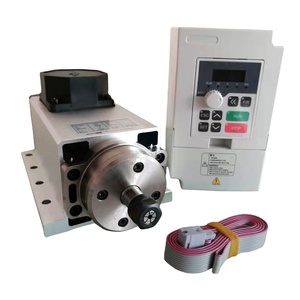 HOLRY Square 300 400 <span class=keywords><strong>Hz</strong></span> 18000RPM 110 220 V AC er16 er20 refrigeración por aire 380 W 1.5kw Motor de husillo CNC con inversor VFD Set - Product Image 1