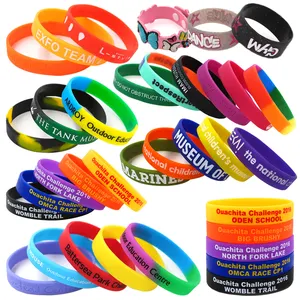 Rubber Wristband Customised Personalized Event Wrist Bands Pvc Rubber Silicone Bracelet Wristband With Logo Custom