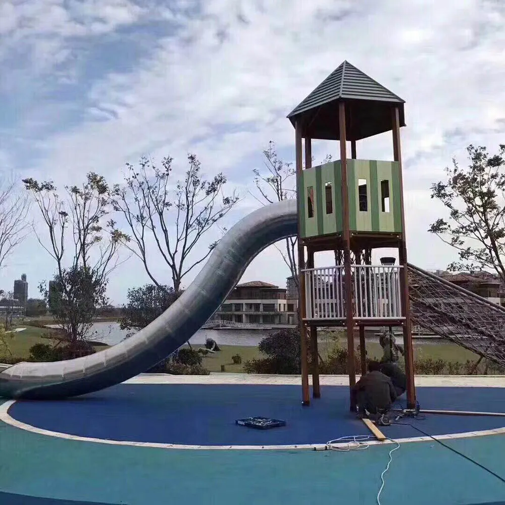 Enfants grand animal maternelle bébé toboggans intérieur en acier inoxydable aire de jeux maison à vendre