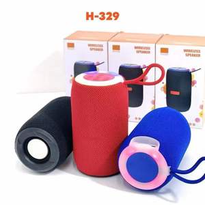 H-329 Altavoz Inalámbrico Mini Vertical Cilíndrico de Plástico de 8W con Puerto USB, LED RGB y Diseño de Correa Portátil para Música en el Coche - Product Image 1