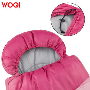 Sac de couchage enveloppant Woqi 3 saisons en nylon léger, coupe-vent, respirant, rose, unisexe, pour le camping, la randonnée et les voyages - Product Image 1