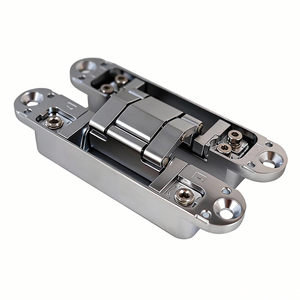 GE45 Industrielle 3D Verstellbare Unsichtbare 180 Grad Öffnende Zinklegierung Versteckte Scharniere für Innentüren 40KG Tragfähigkeit - Product Image 2