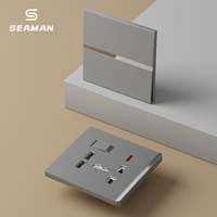 Interruptores y Enchufes Eléctricos de Diseño Moderno para el Hogar, de 2 y 3 Tomas, de 2 Vías, con Diseño de Tira Electrochapada, Fabricados en China para el Reino Unido