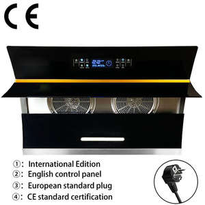 <span class=keywords><strong>Hotte</strong></span> de cuisine murale à double aspiration de 48 pouces Ventilateur d'extraction de fumée 24 36 Noir Capteur infrarouge <span class=keywords><strong>moderne</strong></span> Interrupteur <span class=keywords><strong>Hotte</strong></span> de cuisine intelligente - Product Image 3