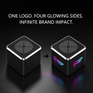 Logo personnalisé pour <span class=keywords><strong>enceinte</strong></span> portable mini cube sans fil 5.0 avec lumière LED RGB, éclairage sur 4 côtés, 3W, cadeau promotionnel - Product Image 2