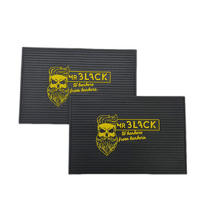 Personalized Silicone PVC Barber <b>Mat</b> Rubber Salon Station <b>Mat</b> Non Slip Heat Resistant Clipper Holder Pad Styling Workstation <b>Mat</b> - Product Image 3