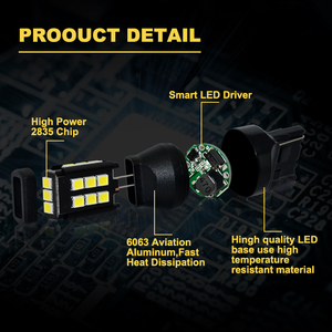 Lámpara de señal LED T20, Canbus 1156 BA15S P21W BAU15S 1157 BA15D 7440 7443 2835 21SMD, señal de giro sin errores, brújula nueva - Product Image 3