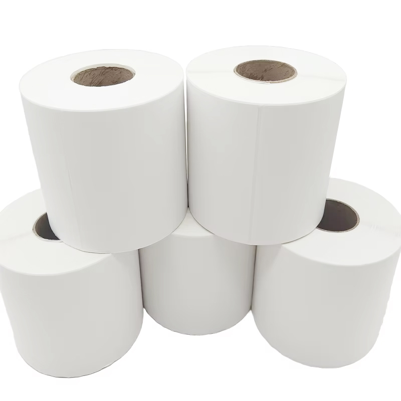 Wholesale 100*180 Thermal Printing Adhesive Sticker Industrial Packaging Shipping Label Waybill for Supermarket Use