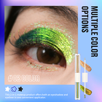 Charm Beauty 2-en-1 fard à paupières multichrome Eyeliner Glitter Liquid and Shimmer Powder Private Label Eye Shadow