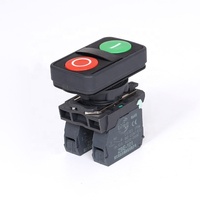 Bouton de commande industriel double poussoir série XB5 22 mm, momentané/verrouillable/illuminé/arrêt d'urgence/lecteur de clé, 1NO1NC