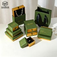 Boîte à bijoux coulissante en carton de luxe et sac en papier personnalisés, en stock – Emballage pour colliers et bijoux