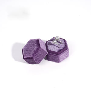 Caja de Anillos de Terciopelo de Doble Compartimento con Logotipo Personalizado al por Mayor, Estilo Nuevo, Caja de Anillos de Alta Gama para Propuesta de Matrimonio, Almacenamiento de Joyas, Embalaje de Joyería - Product Image 6