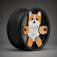 Jantes forgées sur mesure en forme de chien Corgi de 16, 17, 18, 19, 20 et 21 pouces, 5x114.3 5x112 pour Tesla Model 3, design mignon