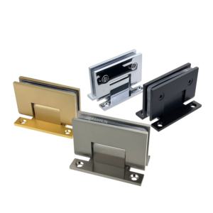 Proveedor de fábrica, estilos Crl, latón macizo, versión "H", bisagra de ducha, bisagra de pantalla giratoria para puerta de vidrio sin marco para baño montada en la pared - Product Image 1