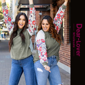 เสื้อเบลาส์แขนยาวสำหรับผู้หญิงที่รัก-Lover เสื้อผ้าบูติกแบบถักลายดอกไม้แบบโบฮีเมียน - Product Image 1