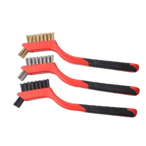 Double-headed Mini Wire Brush 7-inch Steel Wire Nylon Bristle Tool Brush For Hardware Cleaning And Rust Removal - Product Image 3