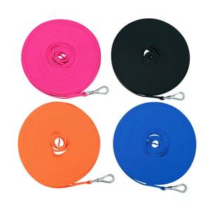 ナイロンカラーリベット犬用リーシュPLV101Tロング5FT 15FT 30FT PVCポリエステルイージークリーンソリッド防水耐久性 - Product Image 1