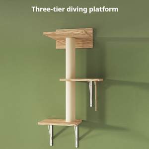 Modern Luxury Cat Climbing Frame Solid Wood DIY Style <strong>Wall</strong>-mounted <strong>Pet</strong> Toy for Indoor Exercise and Play Novel Design for Cats - Product Image 4