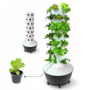 Tour de jardin verticale hydroponique Grandes jardinières empilables à 5 niveaux 20 sites de plantes avec apport en nutriments <span class=keywords><strong>Coco</strong></span> Coir et réservoir - Product Image 3