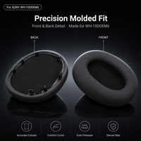 Coussinets d'oreille de remplacement en cuir protéiné et mousse à mémoire de forme pour SONY WH-1000XM6 WH1000XM6, à clipser sans outil, 4 couleurs, vente en gros