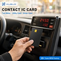 Kartu IC Kontak 4442 Chip CR80 PVC ABS Emas Kartu Pintar Kontak Cetak Kustom untuk Kartu Meteran Taksi Kartu Prabayar Utilitas