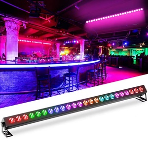 Hot bán Nhà Máy Giá DJ Sân khấu thanh ánh sáng trong nhà DMX512 điều khiển âm thanh 24*3 Wát RGB 3in1 <span class=keywords><strong>LED</strong></span> Đảng ánh sáng Tường rửa thanh ánh sáng - Product Image 1