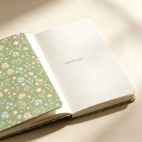 Carnet A5 à couverture rigide, imprimé floral pastel personnalisé, journal d'écriture, papeterie pour cadeau