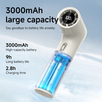 Ventilador de Mano de Alta Velocidad 2026, 16000 rpm, 3000 mAh, Recargable por USB, Inalámbrico, Portátil, Mini Ventilador Personal, Motor sin Escobillas, para Uso en Automóviles
