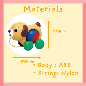 Odorless materials pull-along pupppy educational baby <b>push</b> pull back <b>car</b> toys for 1.5-3 ages - Product Image 4