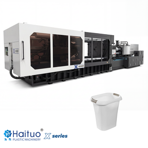 Machine de moulage par injection servo Haituo HTF1680 série X 1680T pour la production de poubelles en plastique HDPE - Product Image 6