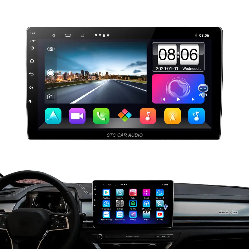 2 Din Android Universal Auto Electronics Ips Car Stereo With GPS Navigation Car Video Adjustable 7 8 9 10 Inch Touch Screen