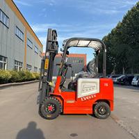 Chariot élévateur électrique durable de 1,5 tonne avec batterie au lithium et chargeur rapide, fonctionnement automatique, petits chariots élévateurs électriques