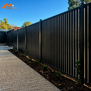 Aluminum Fence Post 100x100mm with Vertical Slat Fence Panels 6ft 8ft <b>Outdoor</b> <b>Privacy</b> Fence Kit CE Factory Direct - Product Image 1