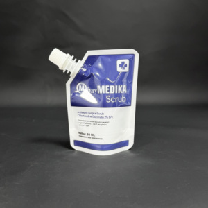 Sachet plastique de gommage chirurgical <span class=keywords><strong>antiseptique</strong></span> de 60ml Sachet à bec verseur pour <span class=keywords><strong>lotion</strong></span> Pochette jetable avec bec verseur - Product Image 2