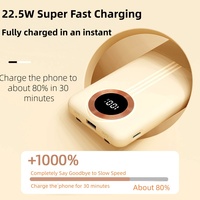 Batterie externe compacte 10000 mAh à onde sinusoïdale pure, charge rapide, lithium-ion, portable, format poche, sans fil, Type C, vente en gros