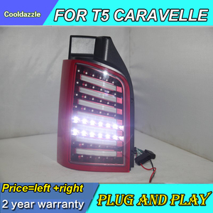 สำหรับ Volkswagen T5 <span class=keywords><strong>Caravelle</strong></span> Multivan LED ไฟท้าย LED ด้านหลังไฟชุดสีแดง2013 2014 2015 - Product Image 5