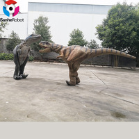 Kostum Dinosaurus Animatronik Realistis untuk Anak-Anak Terbuat dari Busa Logam Silikon untuk Penggunaan di Sekolah & Taman Hiburan Model Produk