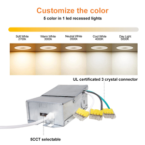 Mỹ/Canada thị trường ETL chứng nhận Gimbal LED 5cct cri90 thay đổi độ sáng 120V xoay điều chỉnh nhãn cầu ánh sáng lõm - Product Image 6