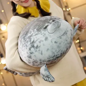Cute 3D Novelty Soft Sea Lion Plush Toys Throw Pillow Home Decor Seal Plush Stuffed Animal